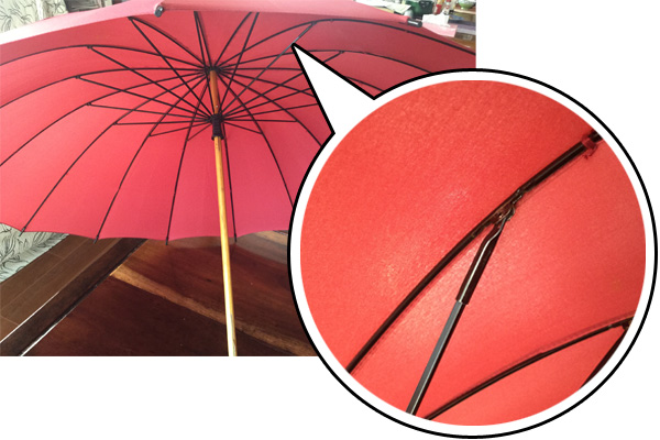 娘から買ってもらった大事な傘が折れてしまいました。（ピーチク様）