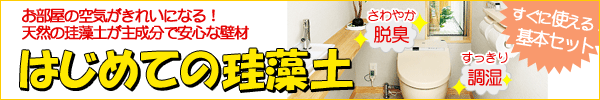 脱臭効果・調湿効果のある珪藻土を簡単に塗れるセットが登場！