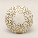 セラミックつまみ(ホワイト/ゴールド)IK-349