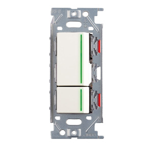 ガイドランプ付埋込ダブルスイッチ ピュアホワイト PXP-J-NKW02009-PW