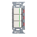 ガイドランプ付埋込トリプルスイッチ ピュアホワイト PXP-J-NKW03009-PW