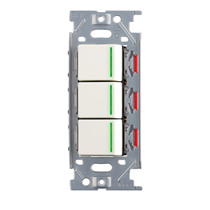 ガイドランプ付埋込トリプルスイッチ ピュアホワイト PXP-J-NKW03009-PW