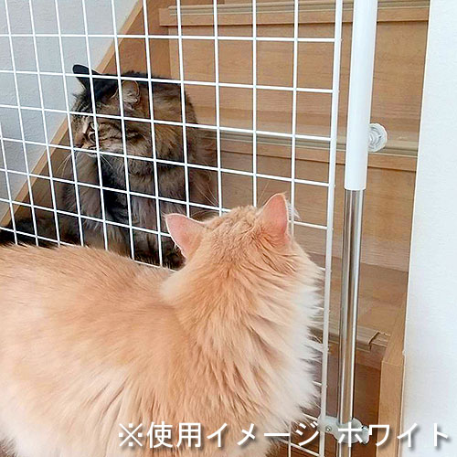 猫のメッシュ扉セット ブラック(大)天井高2050〜2650mm用 パネルサイズ900×1500mm