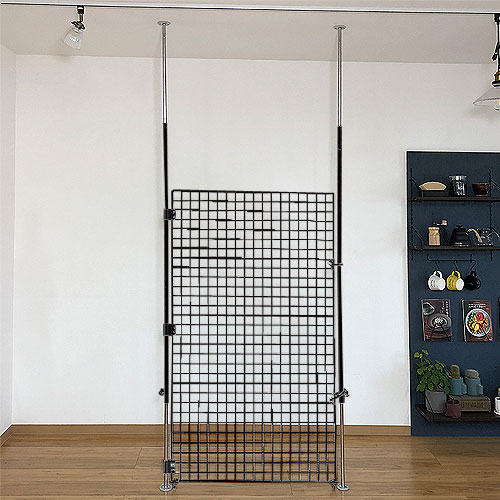 猫のメッシュ扉セット ブラック(大)天井高2050〜2650mm用 パネルサイズ900×1500mm