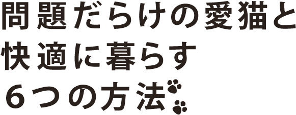 問題だらけの愛猫と快適に暮らす６つの方法