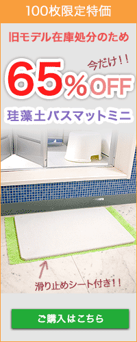 超特価珪藻土バスマットミニ(数量限定セール)