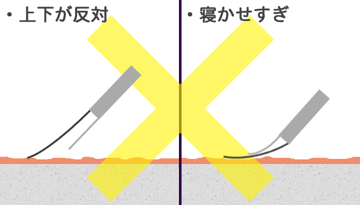 上下の確認と寝かしすぎないこと