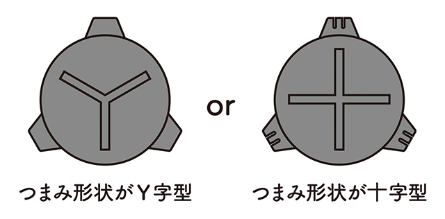 交換は、トラップのツマミ形状がYまたは＋ならOK