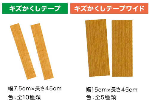 キズかくしテープを貼る前にホコリを取り除きます