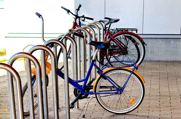 施錠されていない自転車