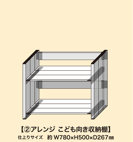 子ども向き収納棚セット