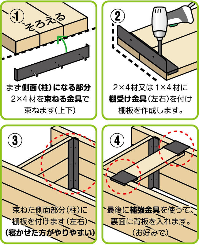 2 4材を連結 突っ張りで壁面収納が作れる ウォリスト 通販 動画あり 収納 お掃除 暮らしの便利グッズのお店 E Classy