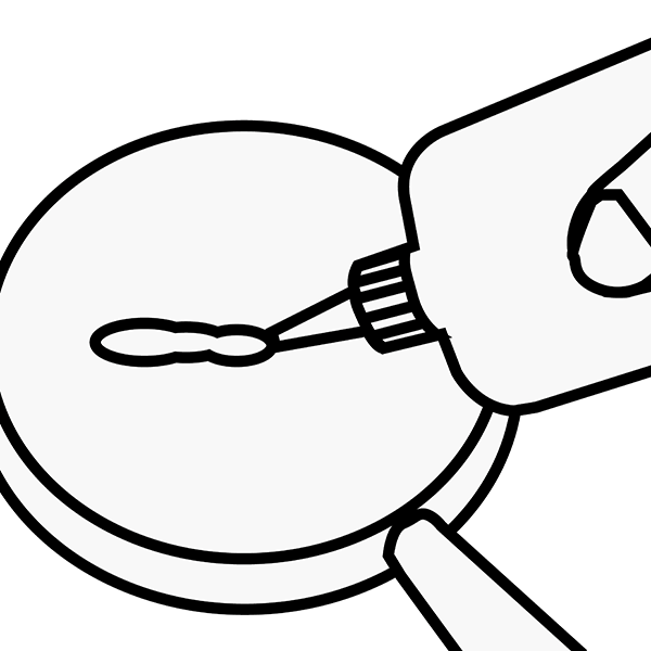 STEP2 ジェルを塗るイラスト