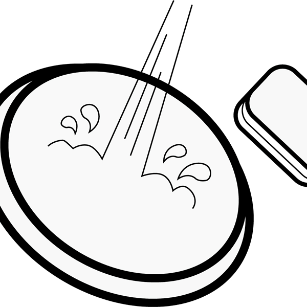 STEP6 使用後の部分を水洗いするイラスト